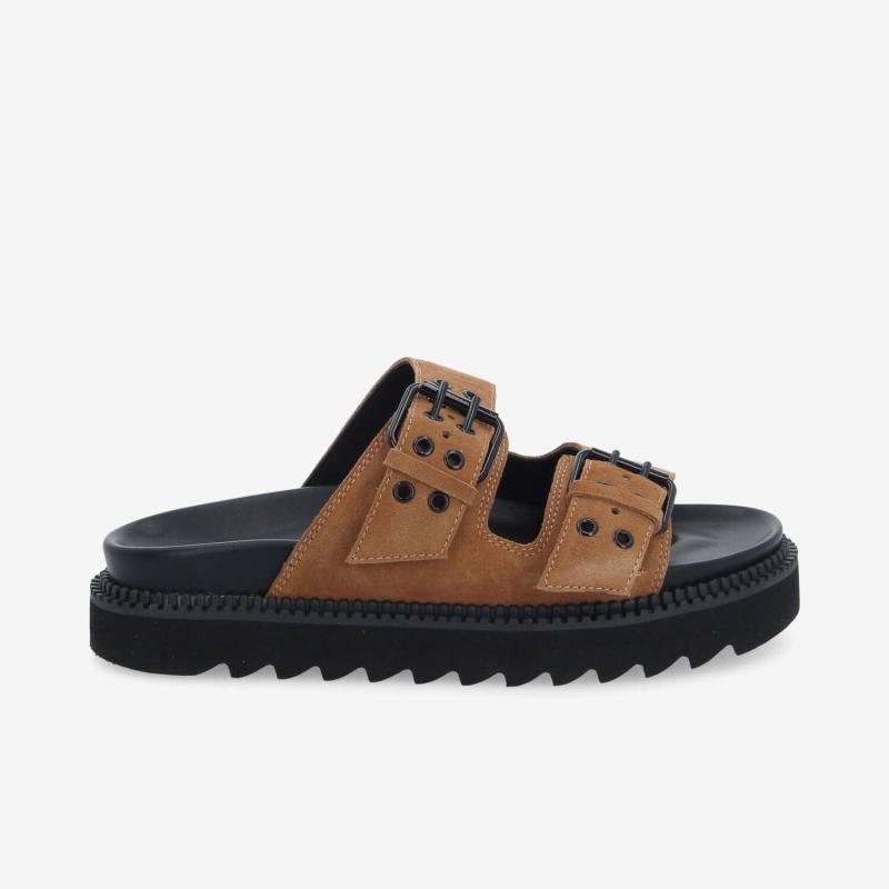 STELLA BUCKLE W - SUEDE - MARRON